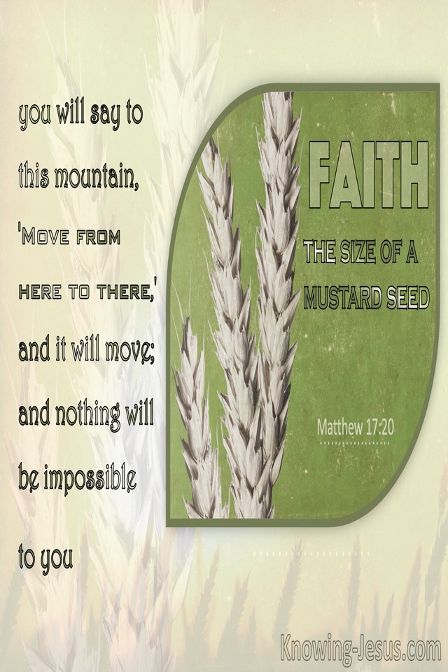 Matthew 17:20 Faith As A Grain Of Mustard Seed (sage)